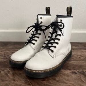 Dr. Martens US 8 Zavala Combat Boot in White Womens